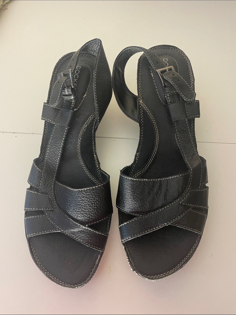 Dockers Women’s Sandal Shoes Size 10M Black Leather